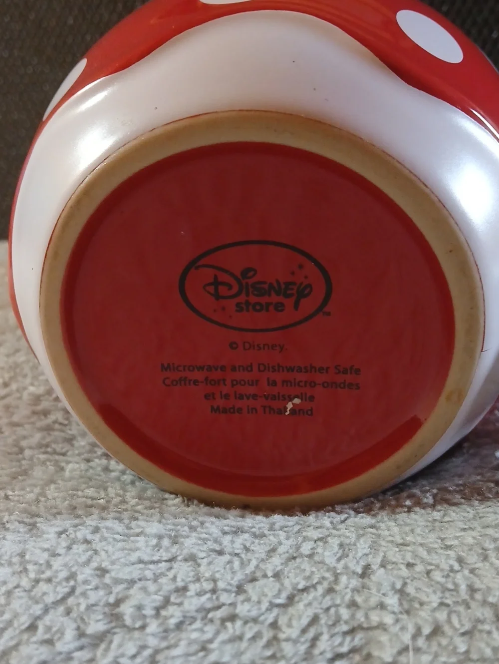 Minnie Mouse Red Polka Dot Ceramic Accent Mug